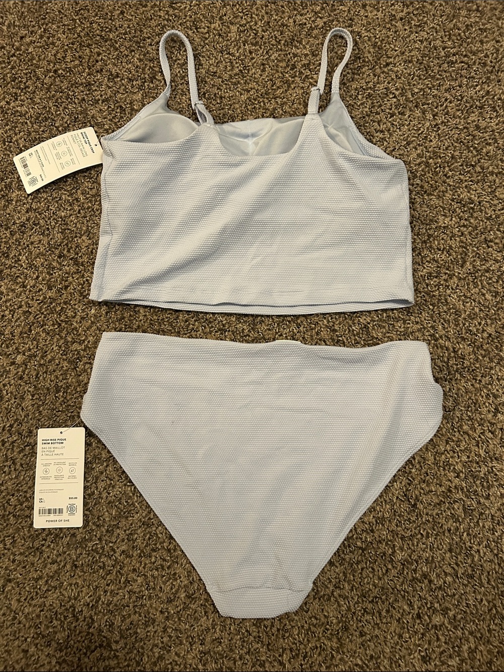 Athleta Light blue Textured Two-Piece Swim Set - Picture 6 of 6